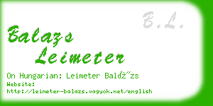 balazs leimeter business card